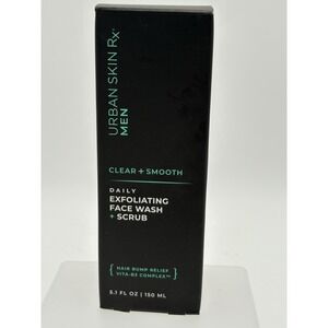 New‎ in Box Urban Skin Rx Men Daily Exfoliating Face Wash & Scrub 5.1 oz. Sealed